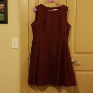Maroon silk cocktail dress